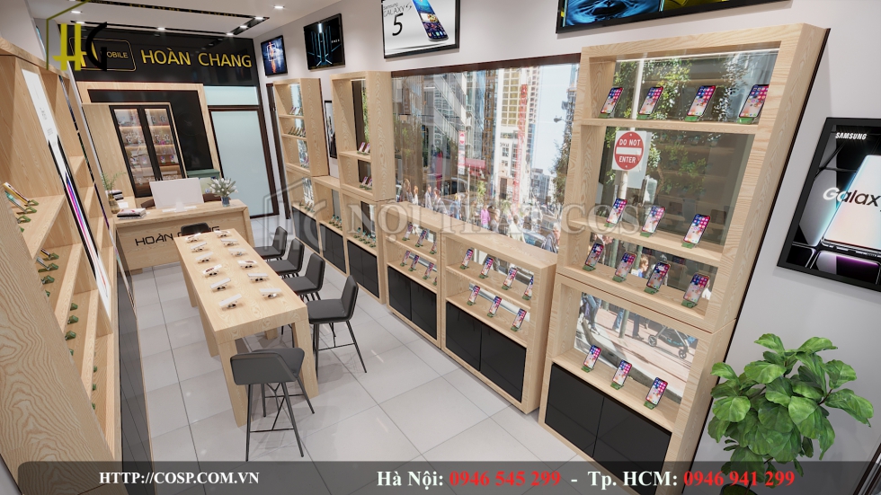 Thiết kế shop điện thoại Hoàn Chang- Bắc Giang
